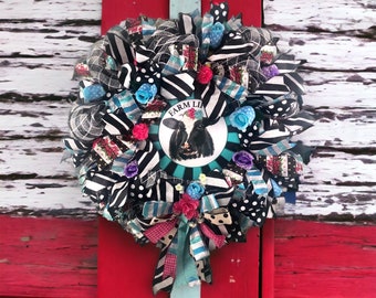 Farmhouse Wreath, Country Rustic Wreath, Front Door Wreath, Barn Animals, Door Wreath, Cow Wreath, Door Wreath, Front Door Wreath Year Round