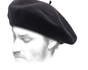 Unisex Adult Free Size Solid Color Wool Blend French Artist Beret Cap