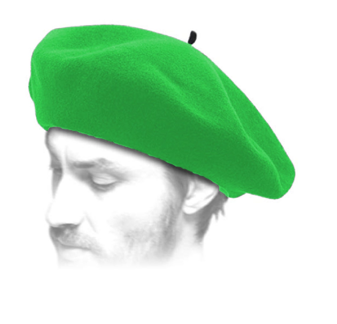 Womens & Mens Black Solid Color Beret 100 Wool French Cap Hat Etsy