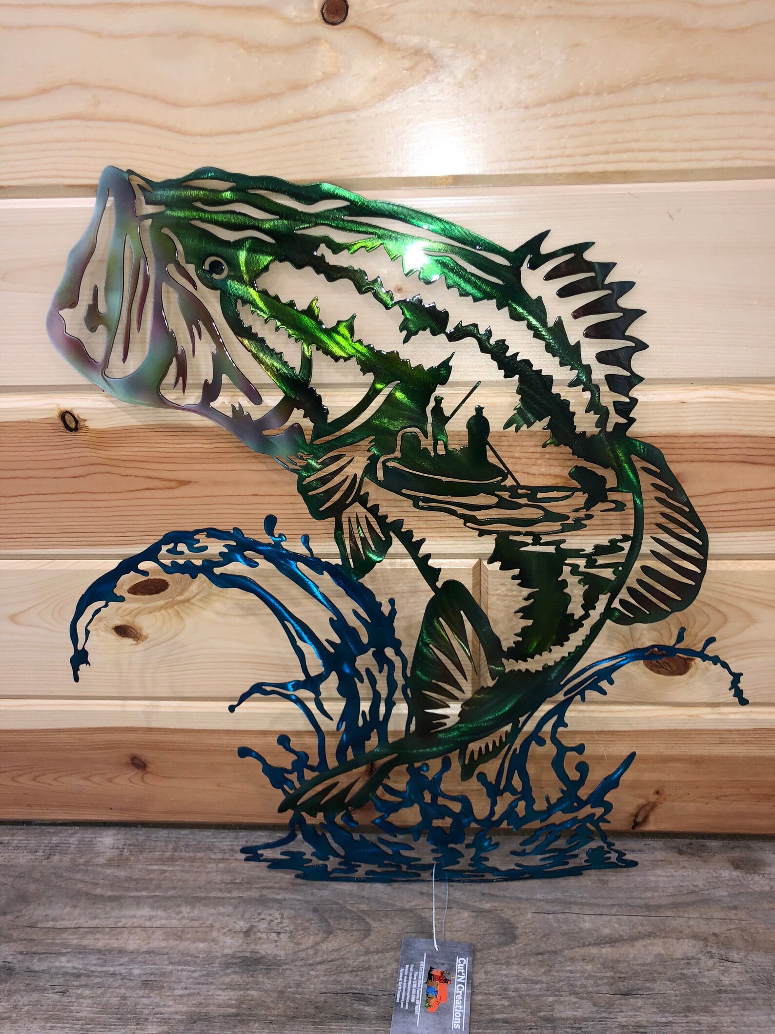 Bass Fishing Metal Wall Decor Etsy