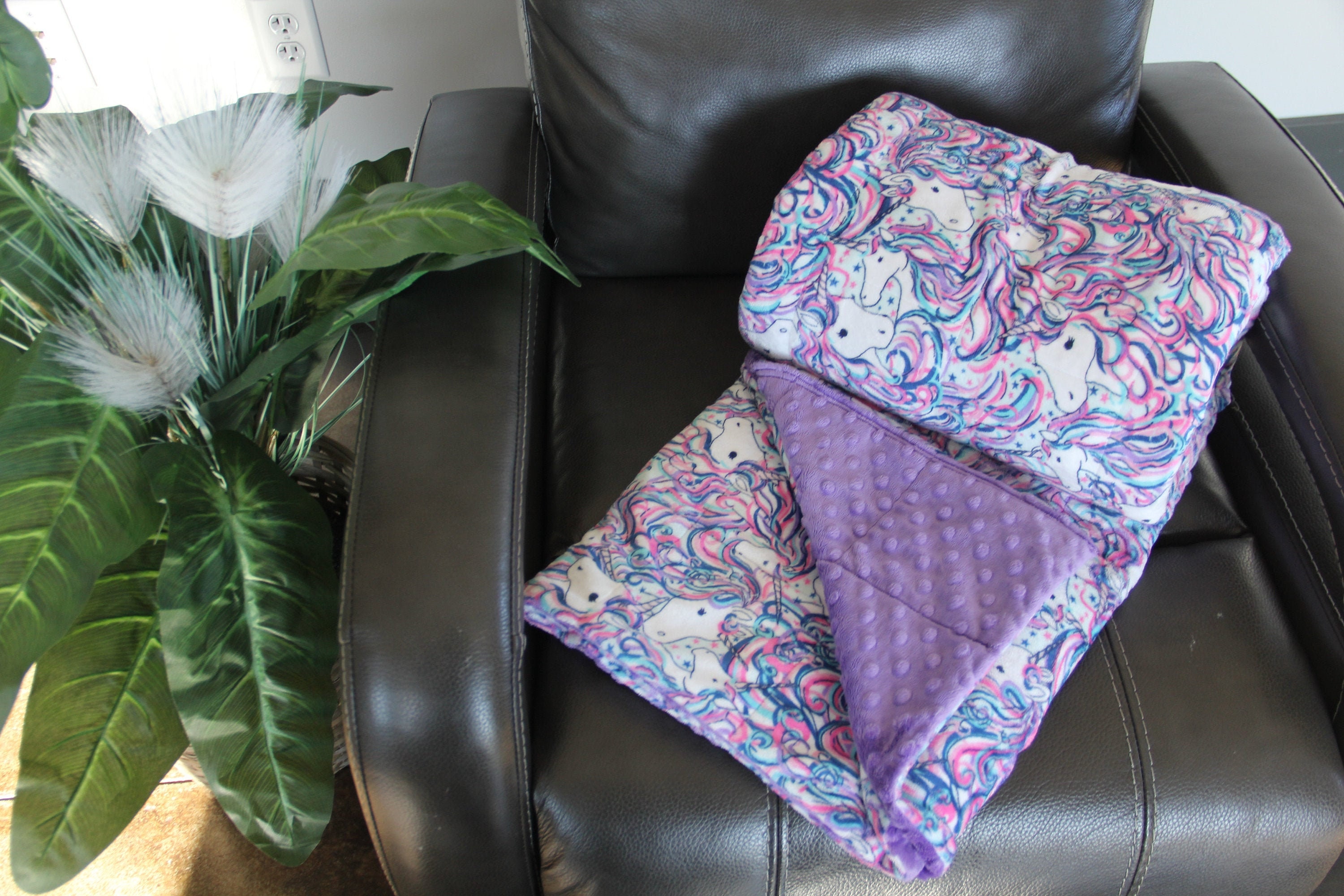 Unicorn Weighted Blanket for Kids & Adults made with GLASS | Etsy