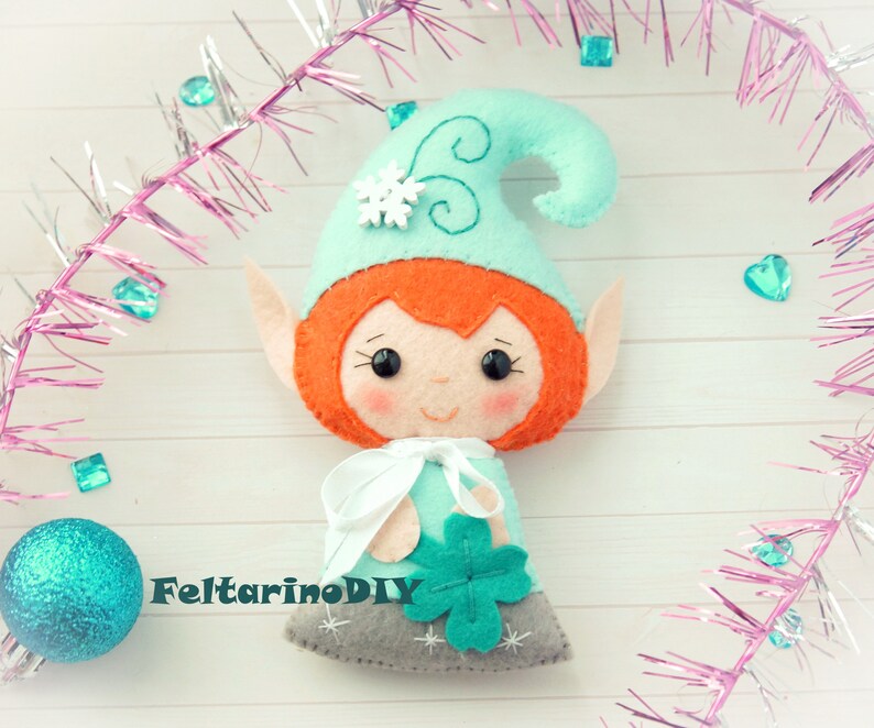 Felt doll pattern Elf doll pattern Felt elf pattern Felt | Etsy