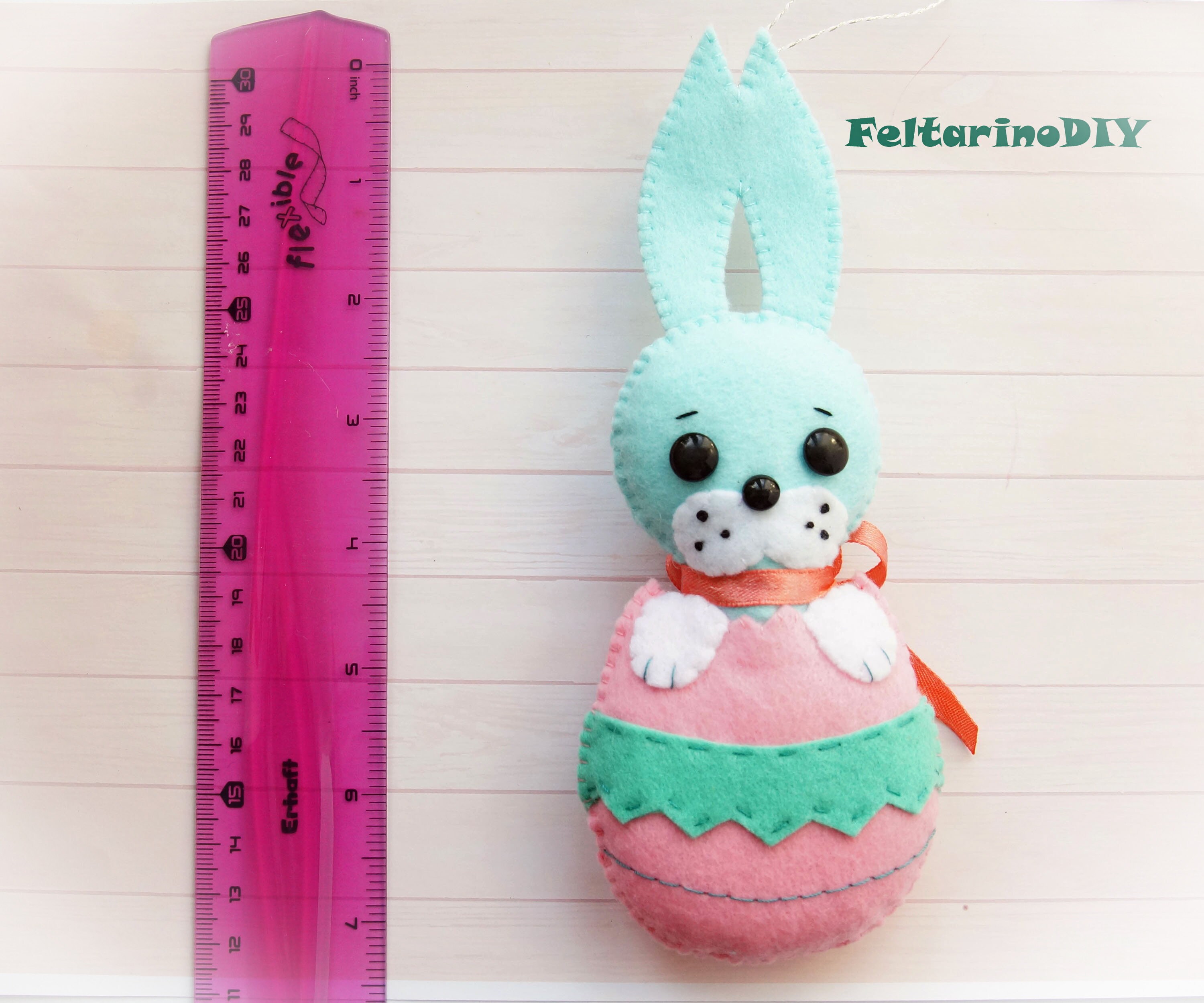 Felt Rabbit Pattern Easter Felt Patterns Felt Bunny Pattern Etsy