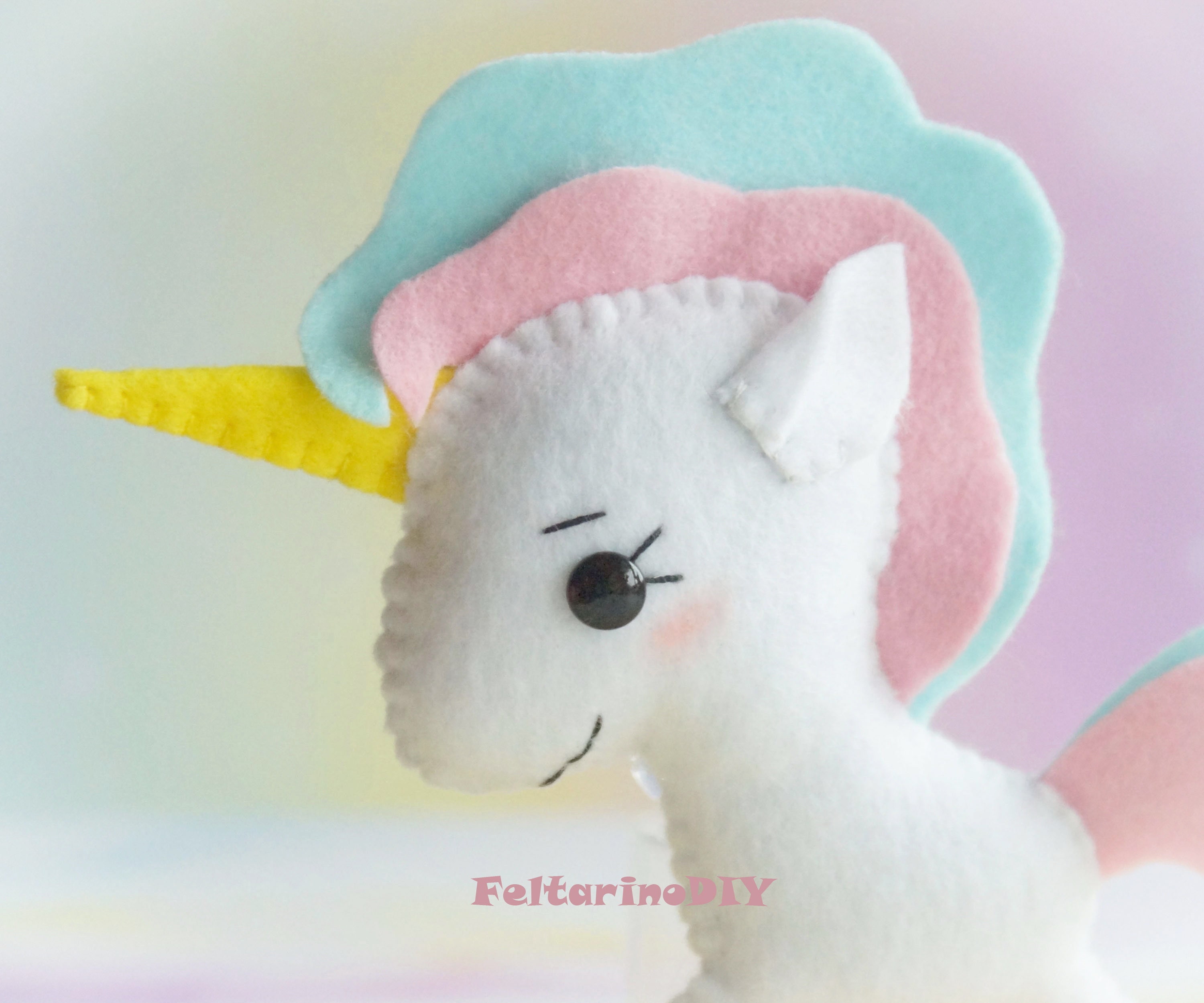 Felt unicorn pattern Felt animal pattern Felt toy pattern | Etsy