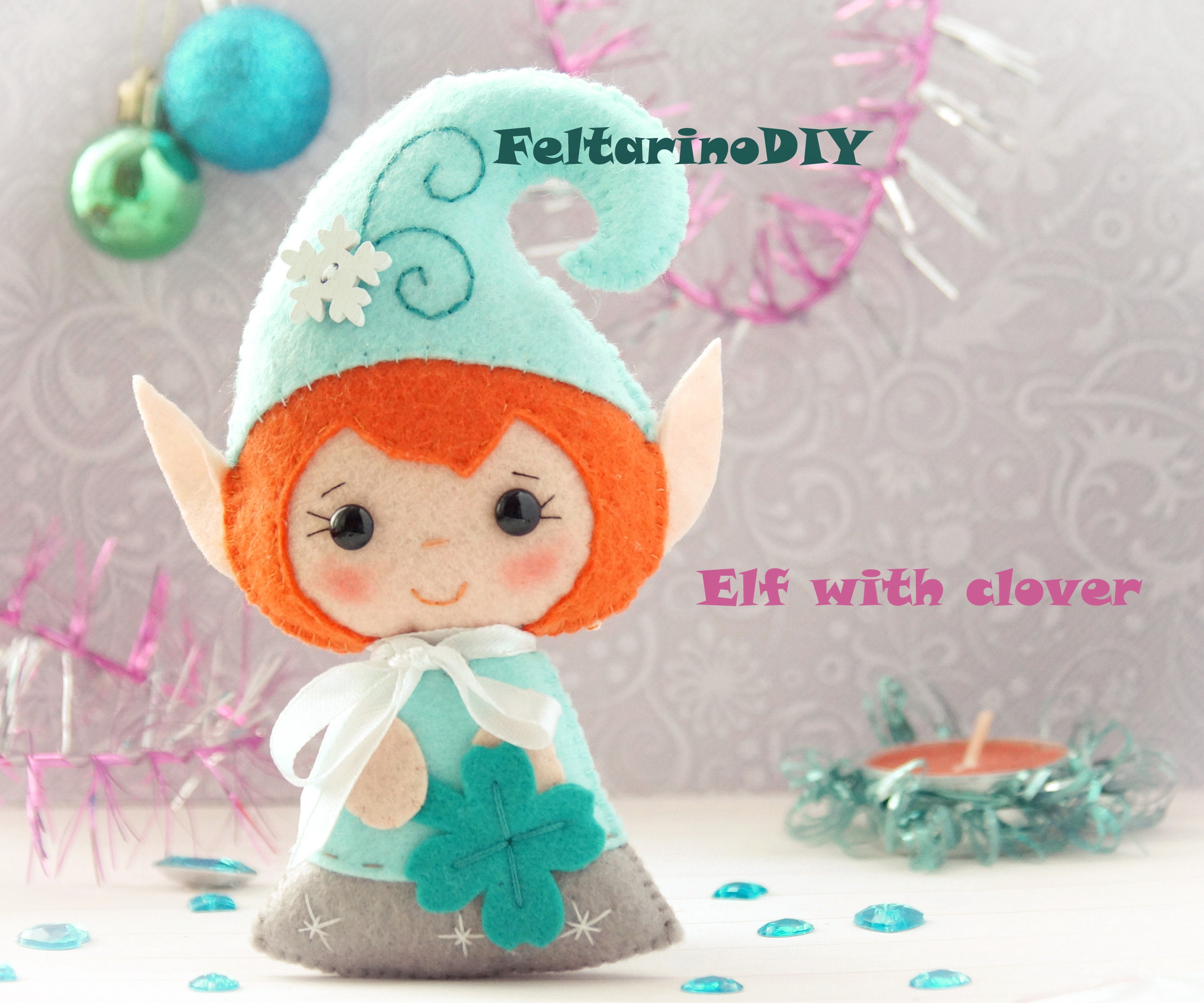 Felt elf pattern Felt christmas elf PDF felt pattern Elf | Etsy
