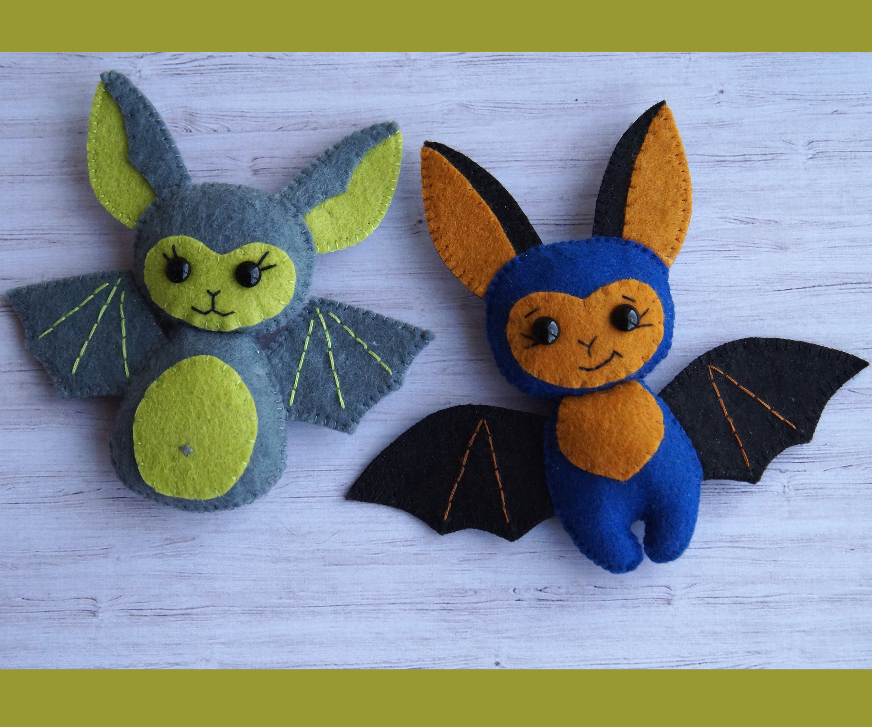 Felt bat pattern Bat halloween pattern Halloween felt bat Etsy