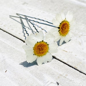 Handmade Daisy Flower Hair Pin, Cute Hair Pin, Hair Accessory, Hair Clip, Flower Accessories , Summer Hair Barrette