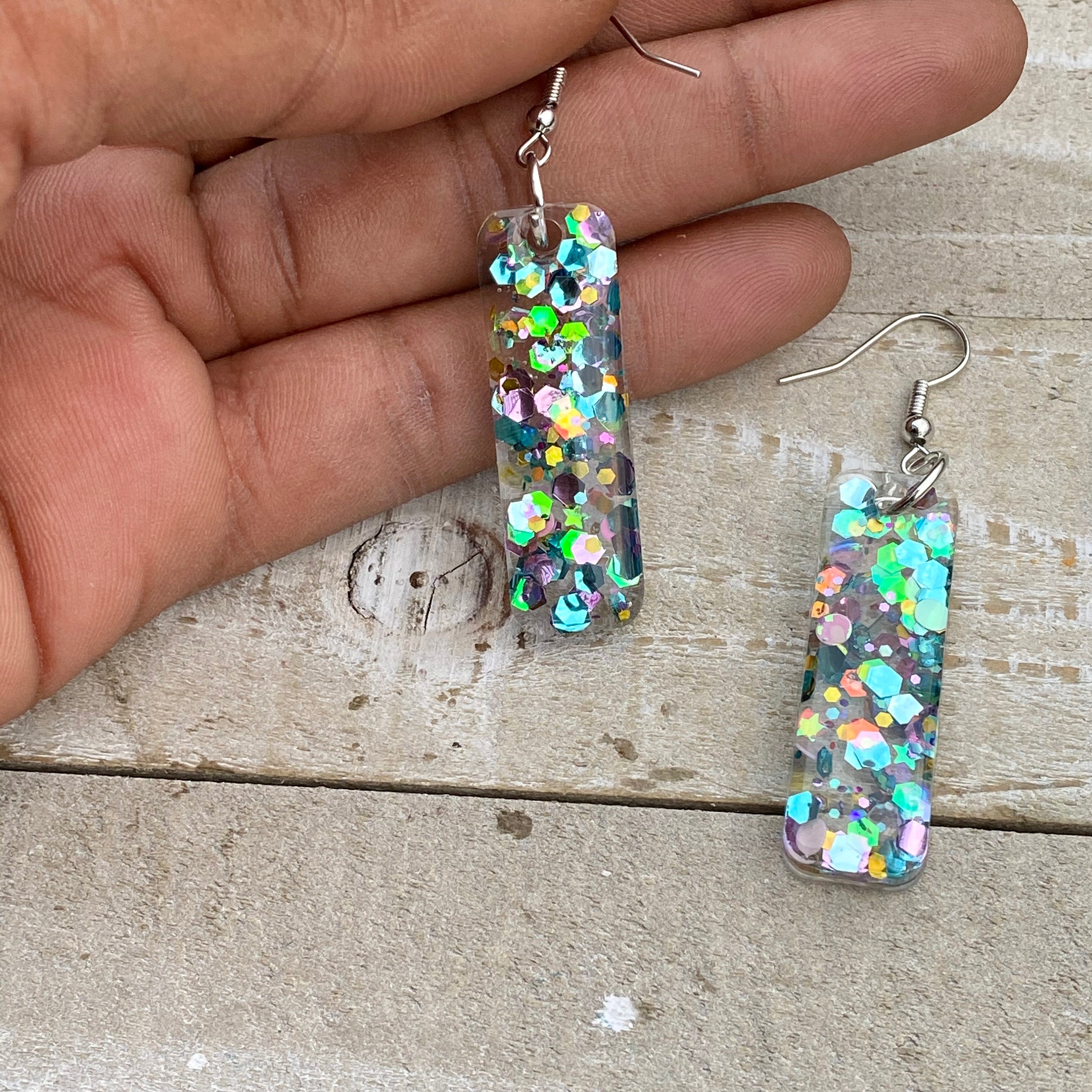 Handmade Resin Dangle Earrings Resin Jewelry Cute Earrings Etsy