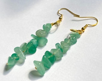 May Birthstone Earring, Green Jade Earrings, Birthstone Jewelry,Dangle Stone Earring, Natural Gemstone Jewelry, Gemstone Earring