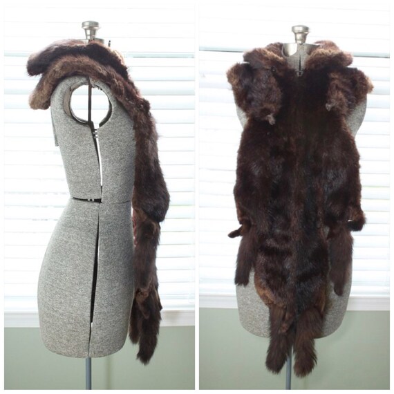 1920s-1930s Collared Mink Stole Vest