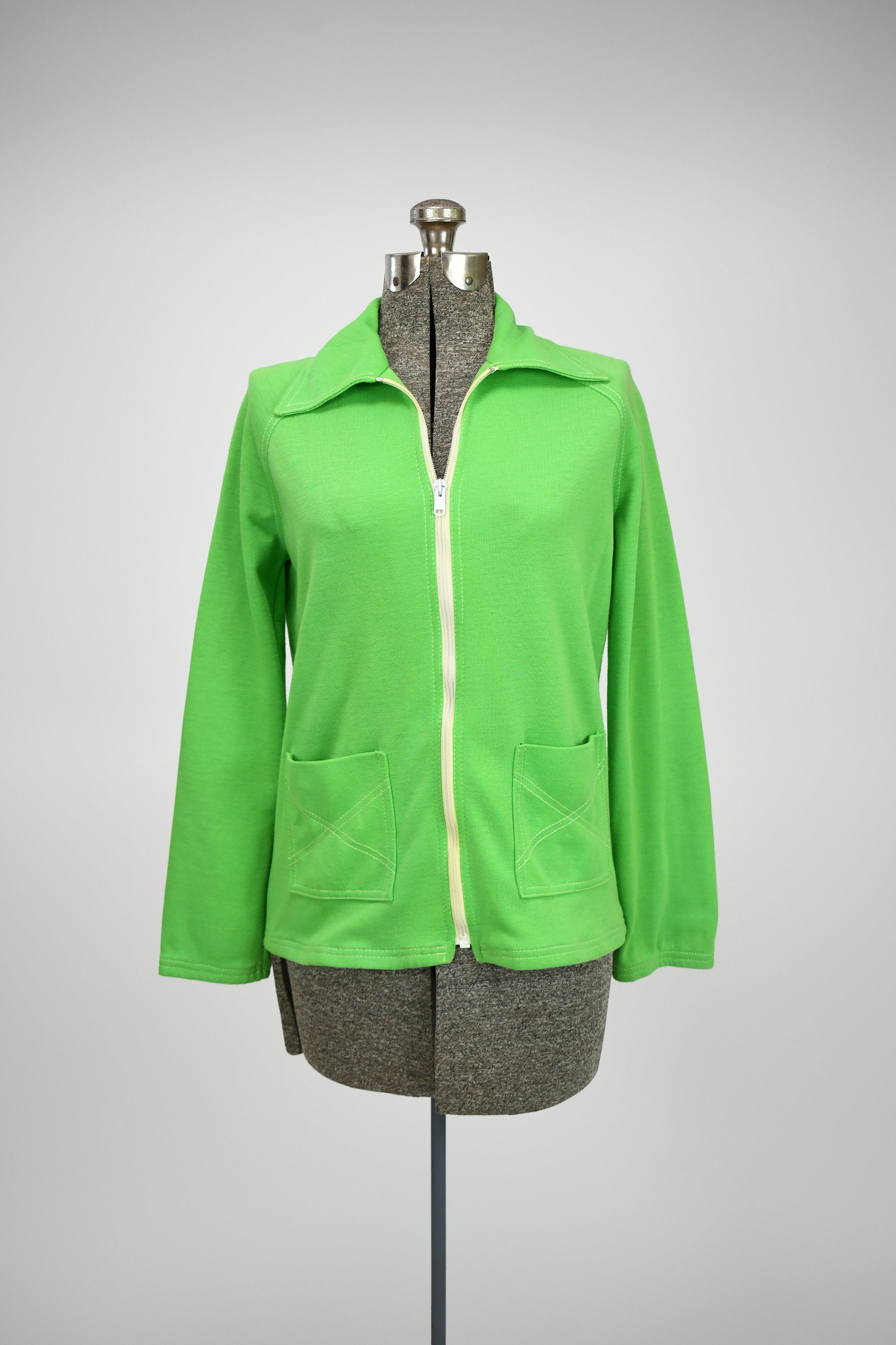 1970s Lime Green Polyester Knit Jantzen Jacket - Etsy