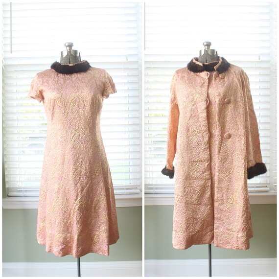 pink brocade dress