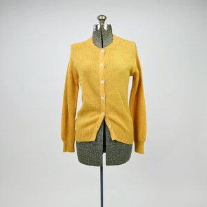 1960s Mustard Yellow Wool Knit Sweater by Pandora