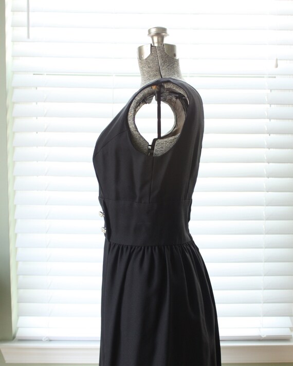 1960s Norman Sacks Black Cocktail Dress - image 5