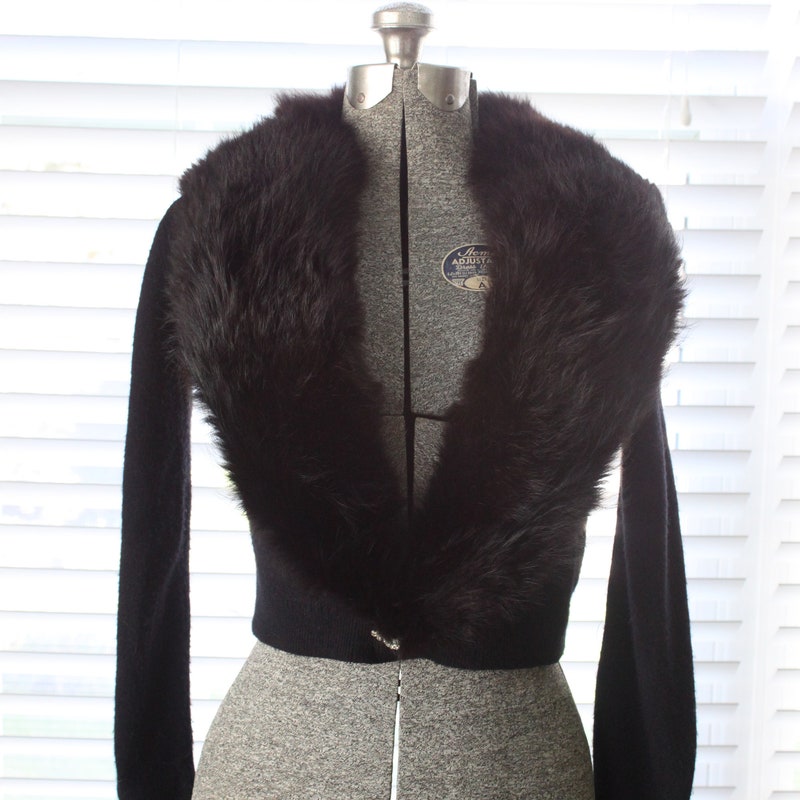Faux Mink V-Neck Women Cardigan
