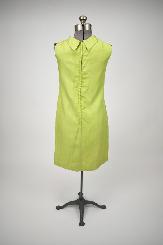 1960s Silk Blend Chartreuse Cocktail Ensemble wit… - image 4