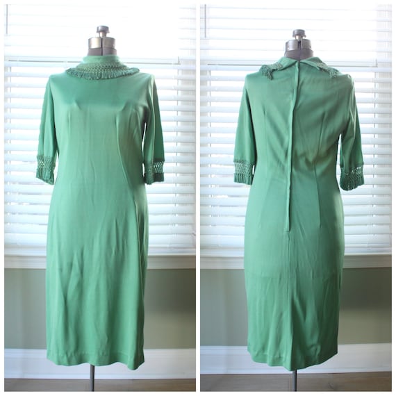 light green shift dress