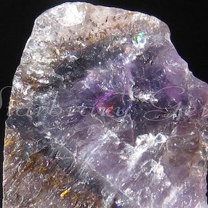One Rare Auralite 23 Crystal With Tiny Rainbow And Certificate of Authenticity Genuine & Natural Raw Rough Contains Up To 23 Minerals in One