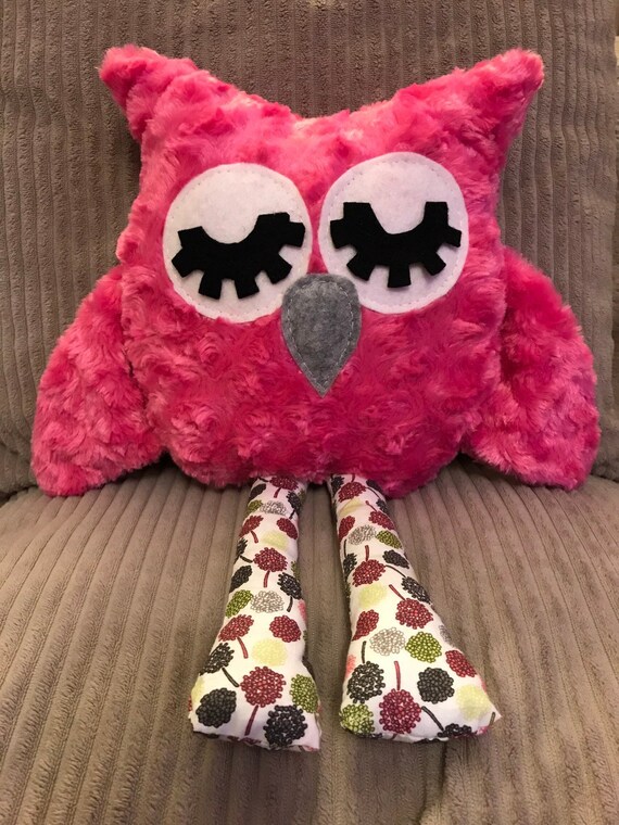 pink stuffed owl