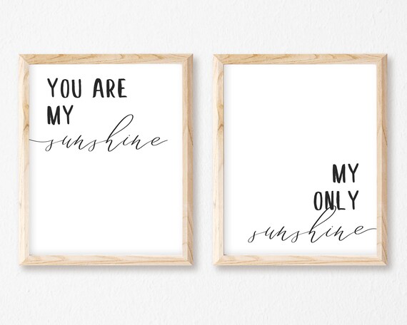 You Are My Sunshine Printable Wall Decor Printable Art Sign Bedroom Or Nursery Decor Instant Download 5x7 8x10 11x14 16x20