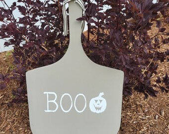 Boo Cutting Board Wooden Sign