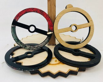 Poke Ball Hoop Earrings