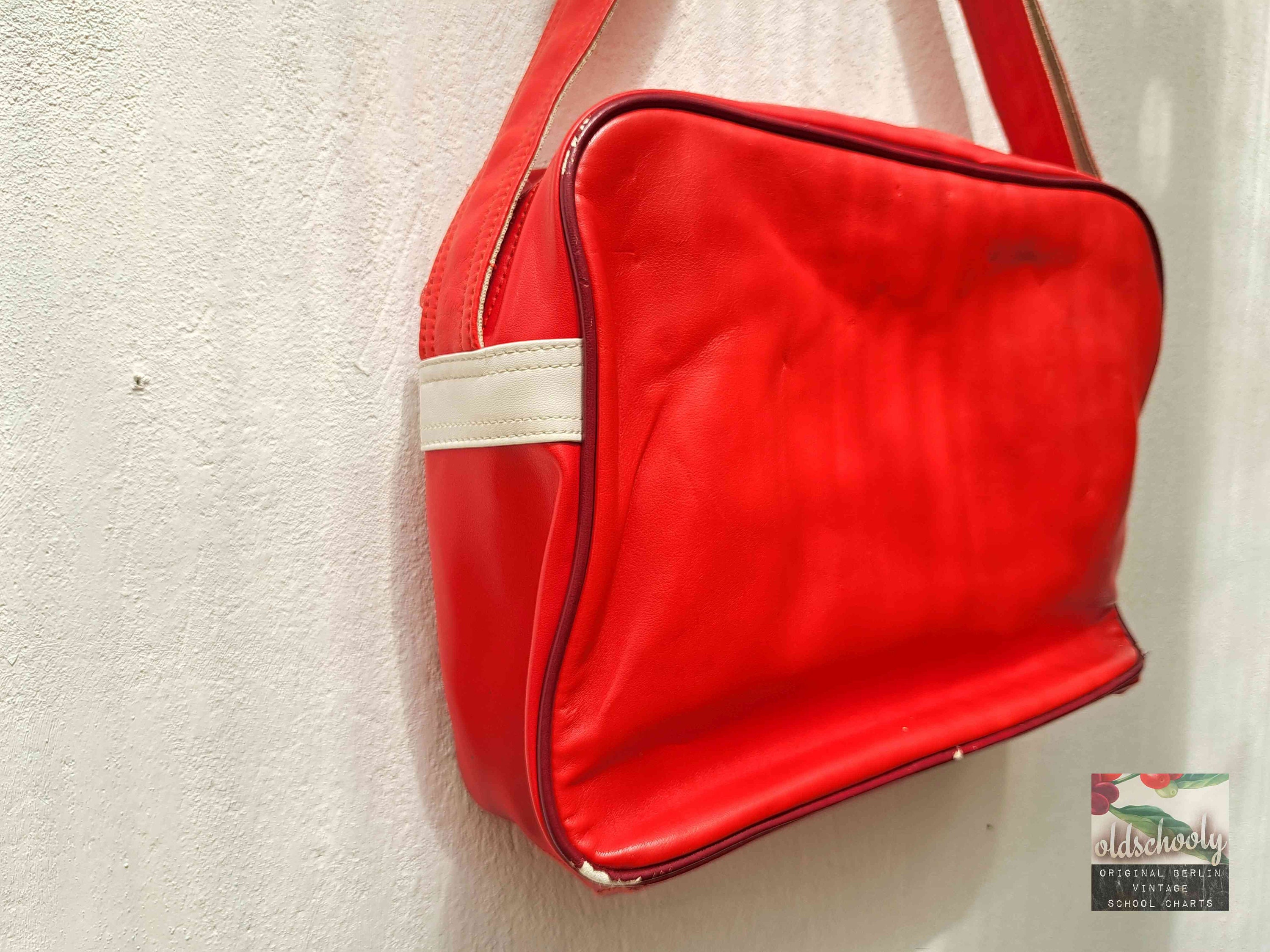 Vintage Sport Bag Adidas 32 Original 1980s -red - Rare