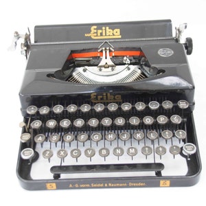 Erika Model 4 Vintage Typewriter by Seidel & Naumann Dresden