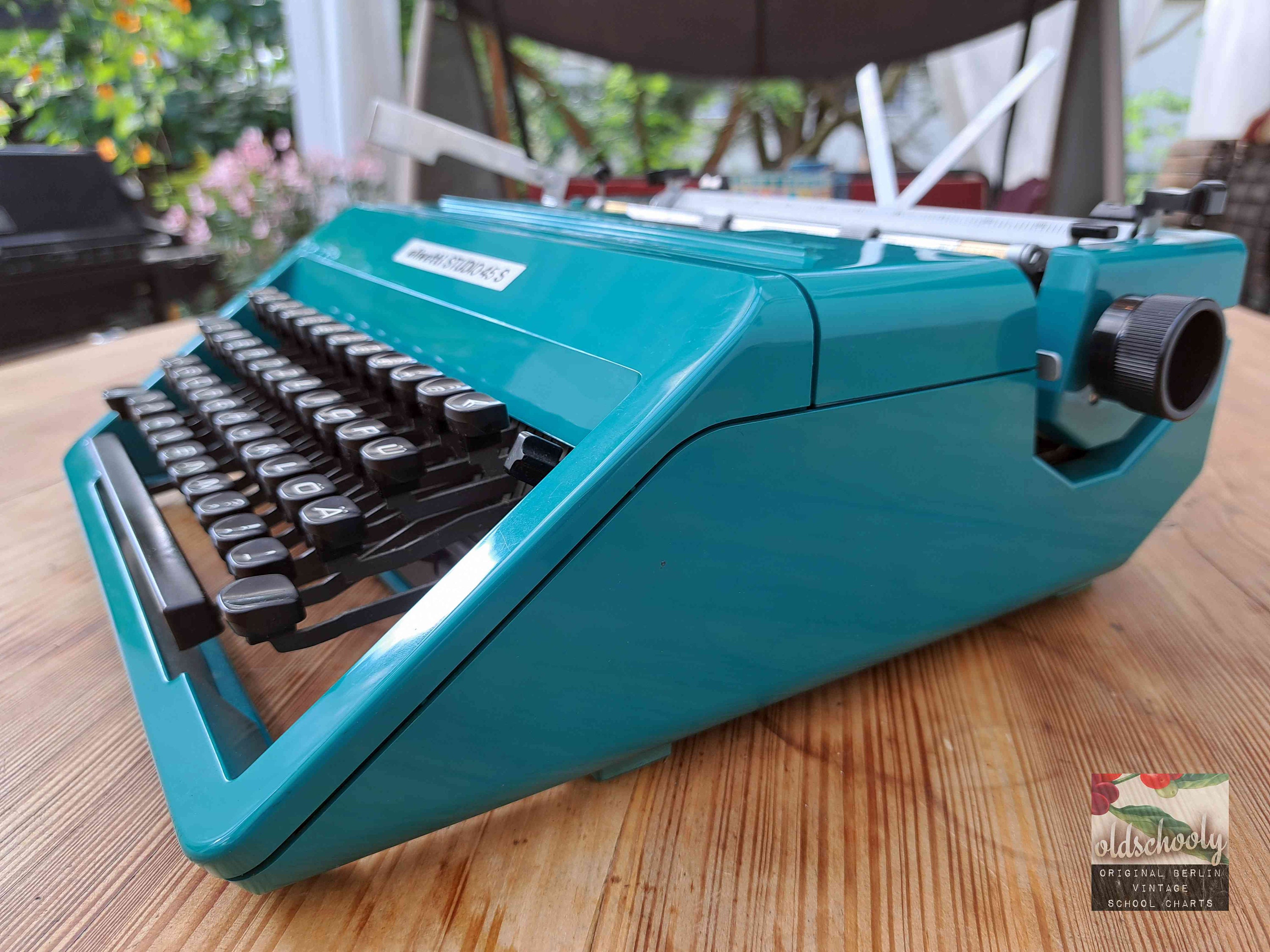 ヴィンテージ タイプライター OLIVETTI Studio 45s ペトロール ブルー