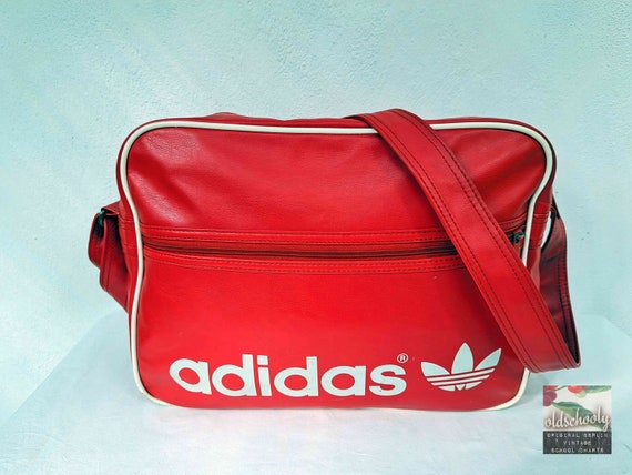 ga verder salaris zout Vintage sporttas Adidas 14 originele jaren 1980 rood - Etsy België