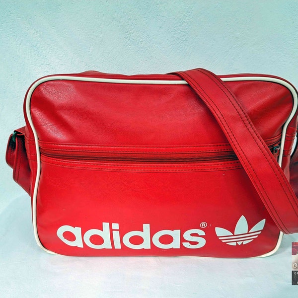 sac de sport vintage Adidas 14 original des années 1980 - rouge - rare ! collectionneur d'antiquités