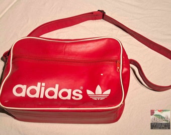 bolsa de deporte vintage Adidas 26 original 1980s -rojo - raro! coleccionista de antigüedades