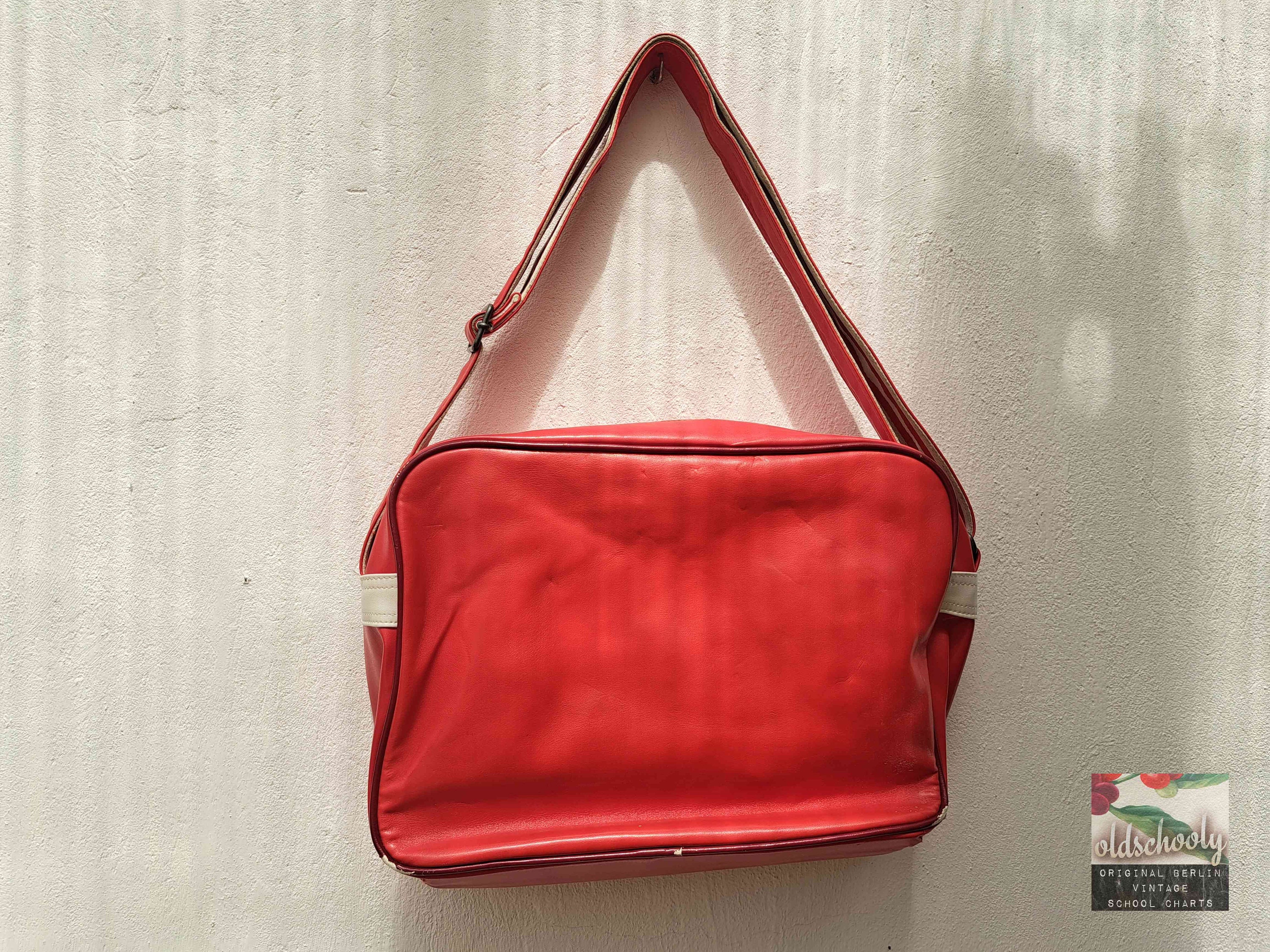 Vintage Sport Bag Adidas 14 Original 1980s - Red - Rare