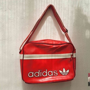 vintage sport bag Adidas 32 original 1980s -red - rare! antique vintage collector