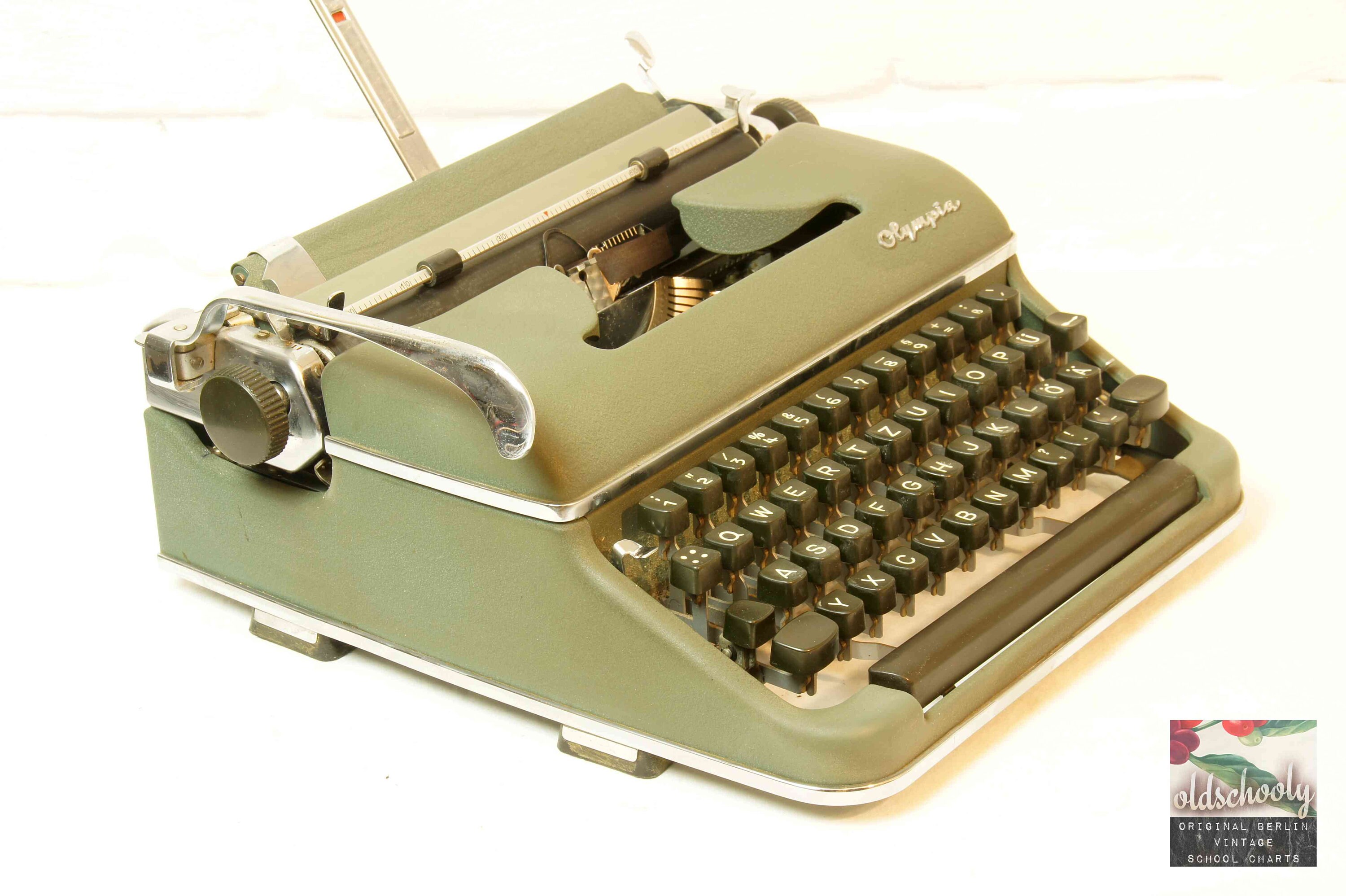 ヴィンテージ タイプライター OLYMPIA SM 3 グリーン (tw26)、1958 年