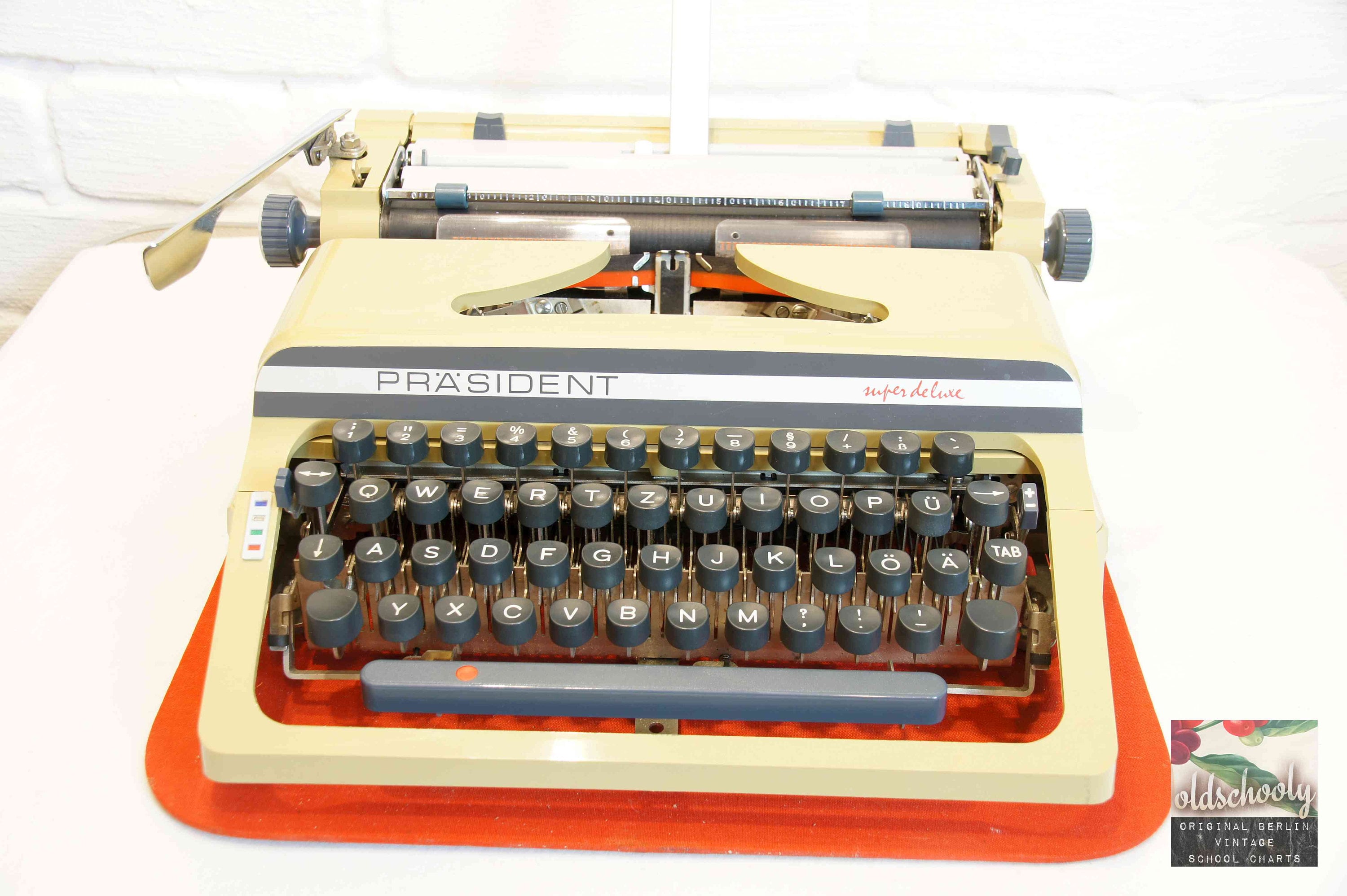 Vintage Schreibmaschine PRÄSIDENT super deluxe beige (tw41