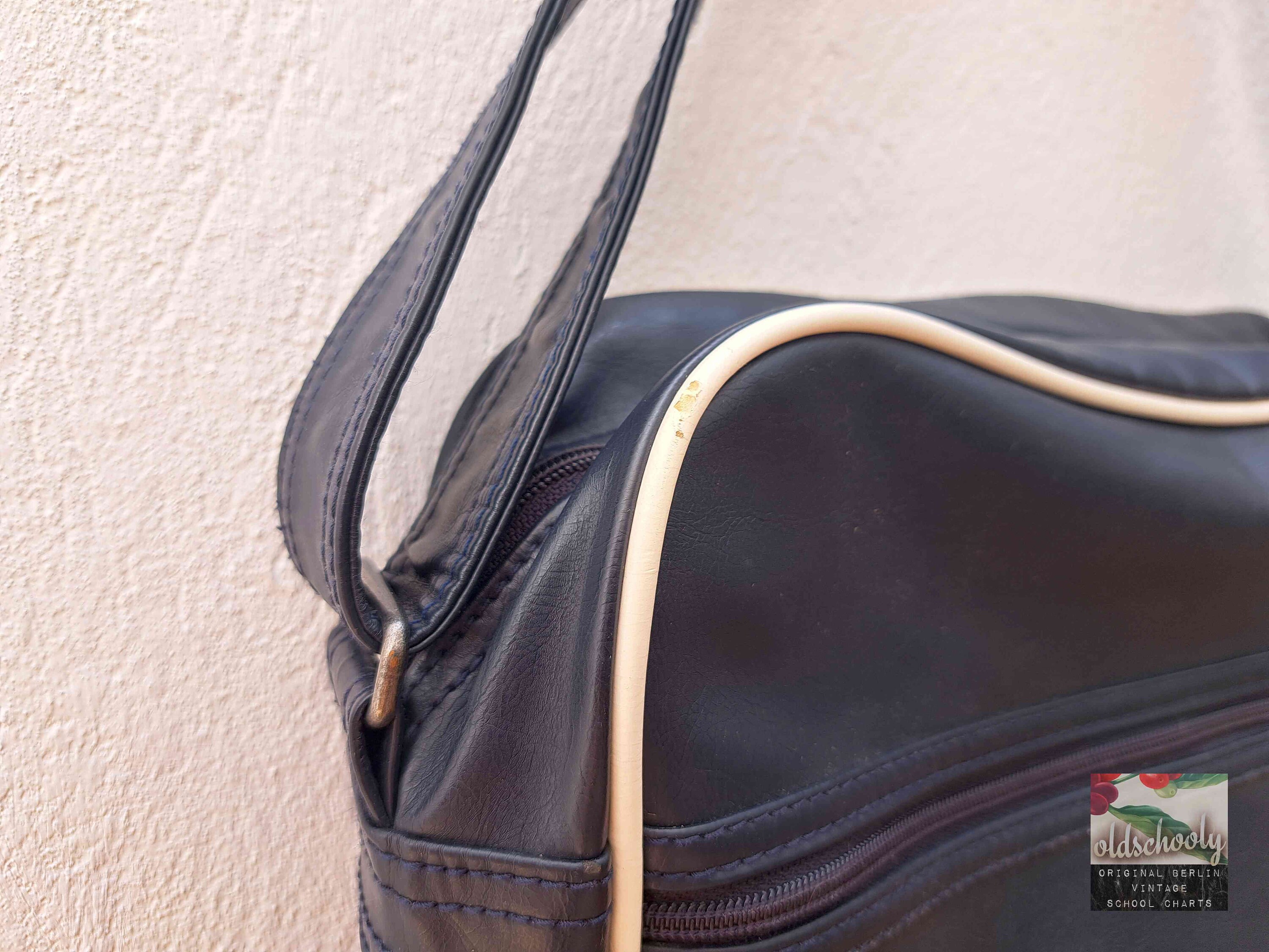 Vintage Sport Bag Adidas 30 Original 1980s - Dark Blue