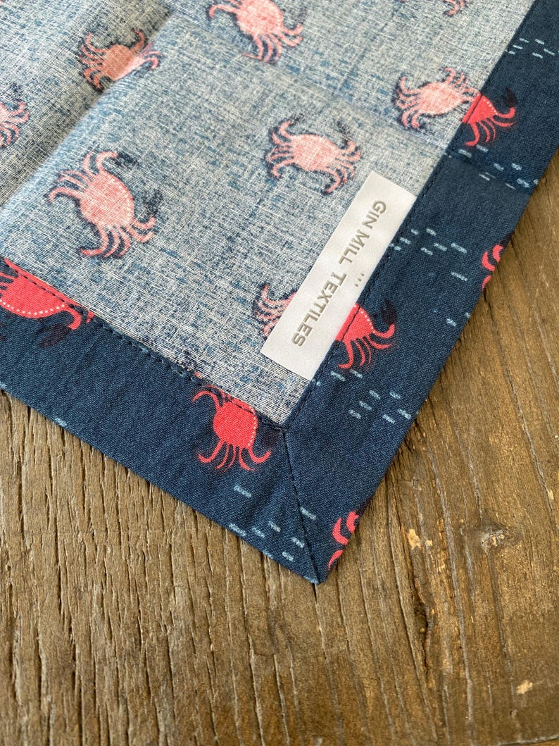 GinMillTextiles Crab Cocktail Napkins