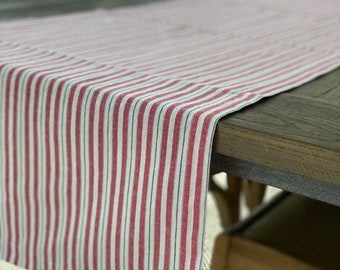 Red, White and Blue striped Table Runner