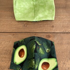 Olson cotton Face mask with optional filter pocket Avocado