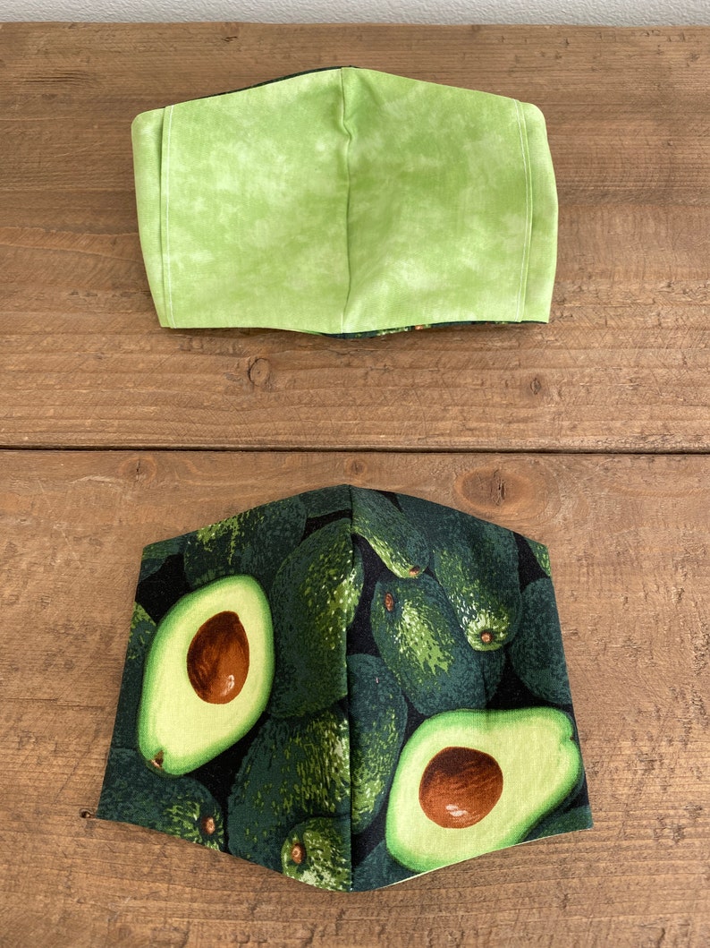 Olson cotton Face mask with optional filter pocket Avocado