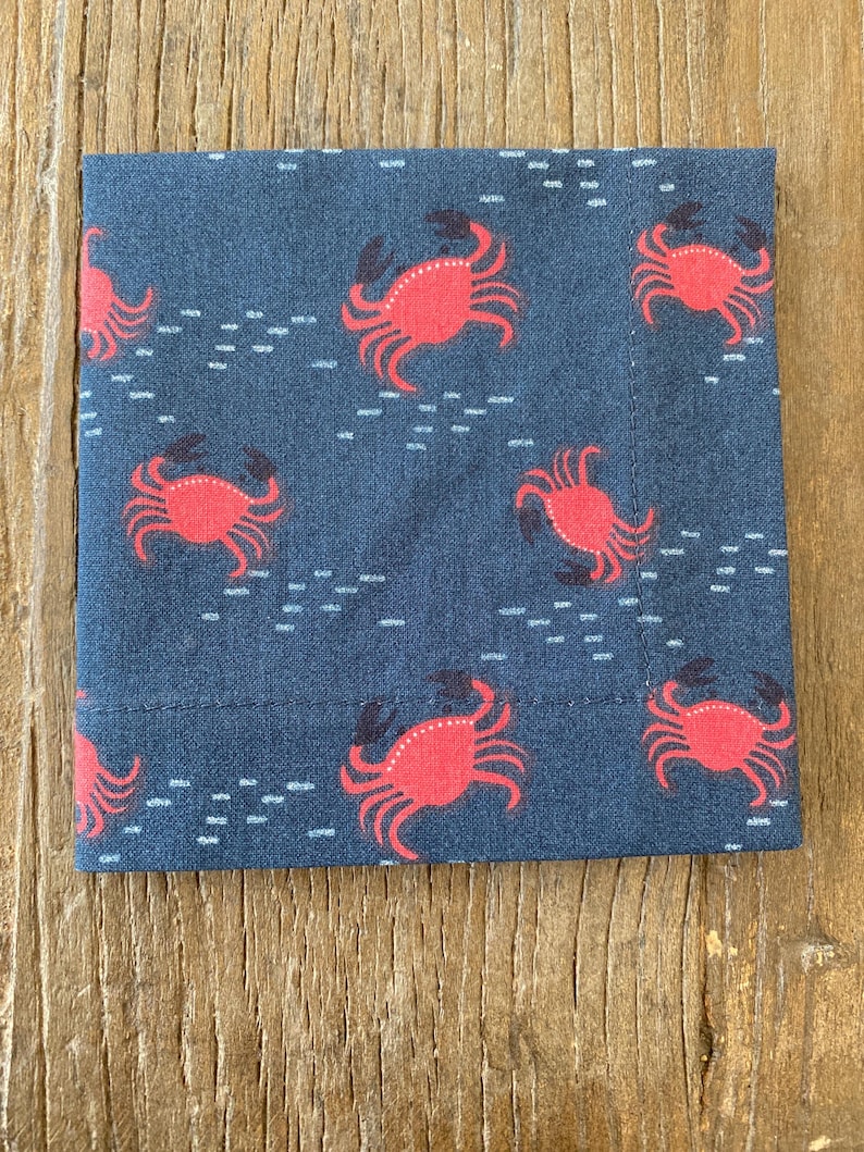 GinMillTextiles Crab Cocktail Napkins - Thumbnail 3