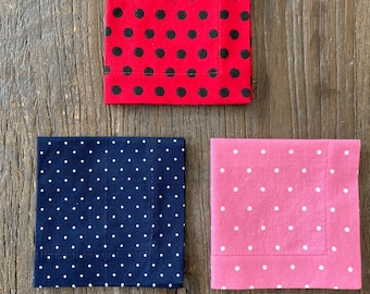 Polka dot cocktail napkin collection