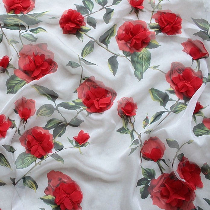 Chiffon flower fabric online