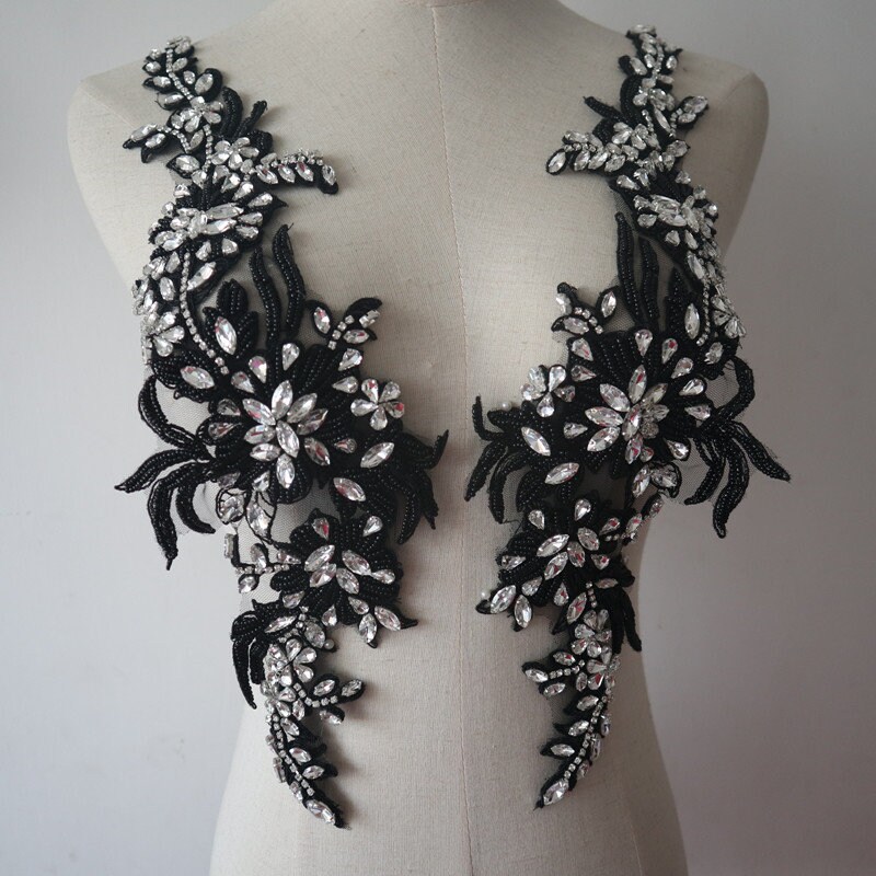 Off White Leaf Embroidery Lace Applique for Bridal Wedding Dress
