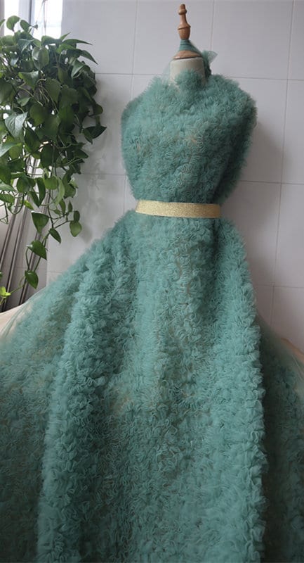 Tissu de mariage 3D volant, noir blanc vert gris plissé floral blanc tissu mariée pour accessoires de couture de robe de mariée costume robe Tissu de mariage 3D volant, gris noir blanc vert gris volant, plissé floral blanc tissu mariée pour accessoires de couture de robe de mariée costume robe 2029e4
