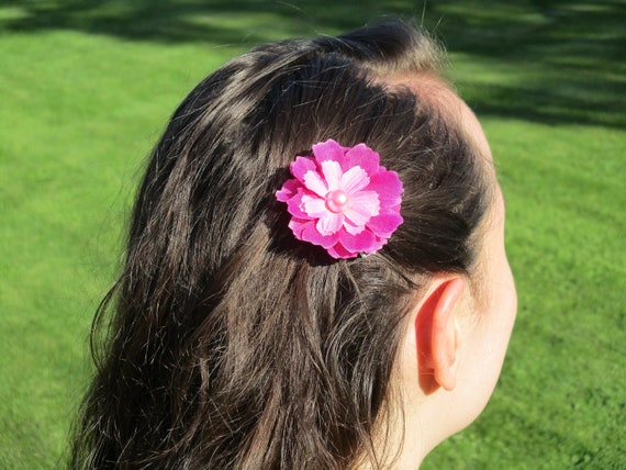 Flower Hair Clip Purple Flower Brooch Hair Flower Wedding Hair Clip Vintage Style Pin Up Rockabilly Bridesmaid Birthday