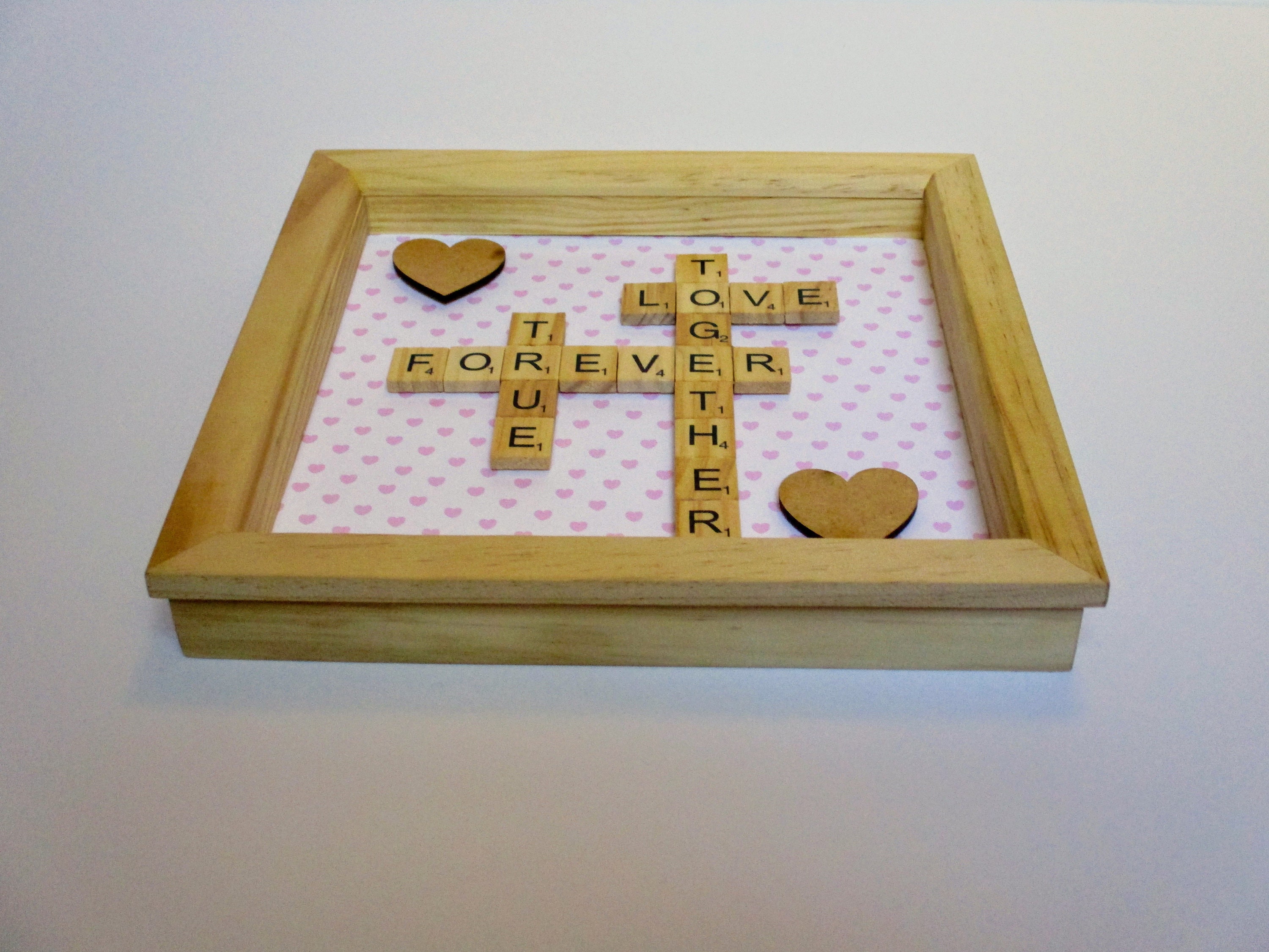 Scrabble Art Frame Scrabble Picture True Love Together Etsy