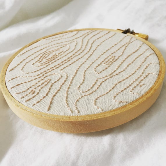 wood grain embroidery hoop