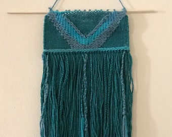 Teal Woven Wall Hanging